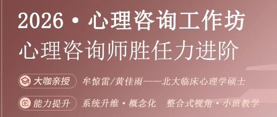 【课程招生】你与成熟咨询师之间,只差一场“概念化升维”——心理咨询师胜任力进阶工作坊